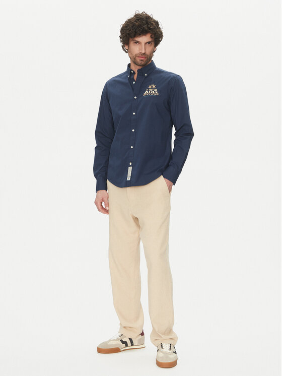 La Martina La Martina Cămașă Alfred MAC601 PP483 Bleumarin Regular Fit
