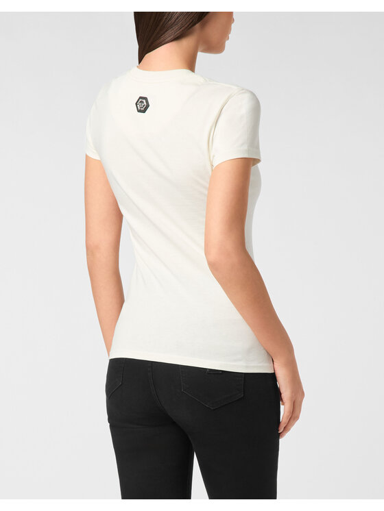 PHILIPP PLEIN PHILIPP PLEIN T-Shirt 26531 Bílá Skin Tight Fit