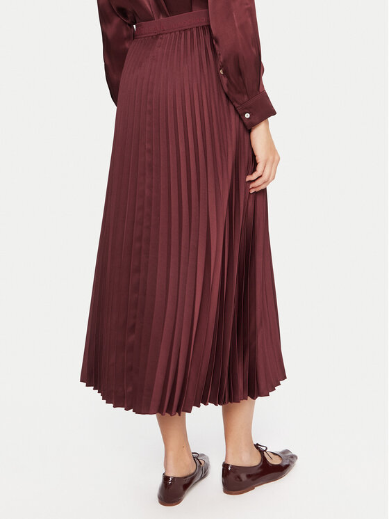 Marella Marella Plisirano krilo Pontiac 2523106045 Bordo rdeča Regular Fit
