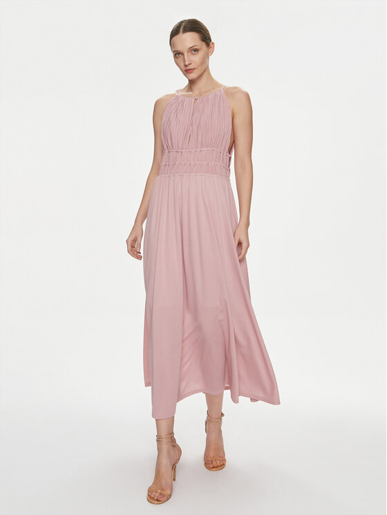 YAS YAS Koktejlové šaty Olinda 26032460 Růžová Regular Fit