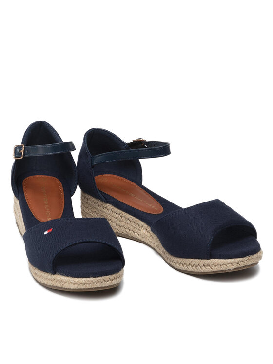 Tommy Hilfiger Tommy Hilfiger Espadryle Rope Wedge Sandal T3A7-32185-0048 M Granatowy