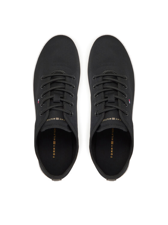 Tommy Hilfiger Tommy Hilfiger Tenisice Canvas Lace Up Sneaker FW0FW08641 Crna
