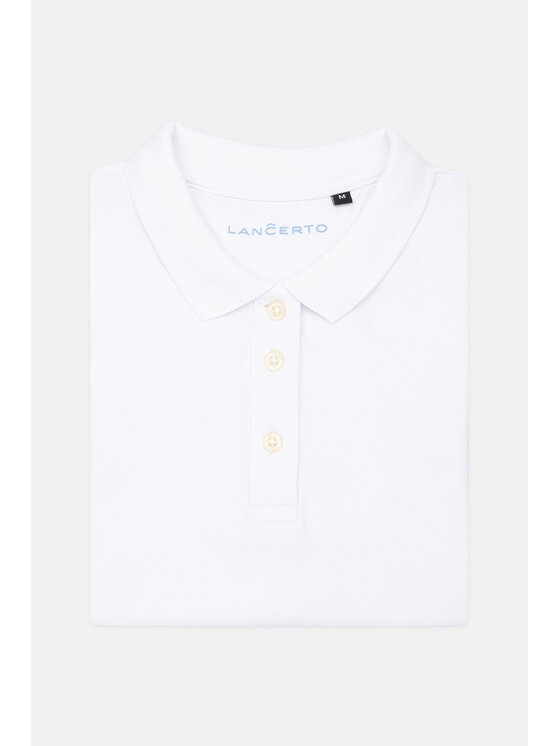 Lancerto Lancerto Polo Paris PO073123000027 Biały Regular Fit