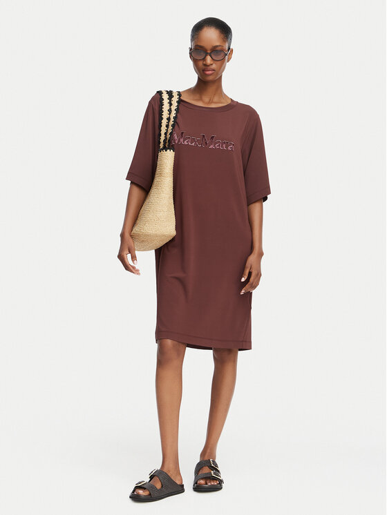 Max Mara Beachwear Max Mara Beachwear Haljina za svaki dan 2616621049650 Smeđa Regular Fit