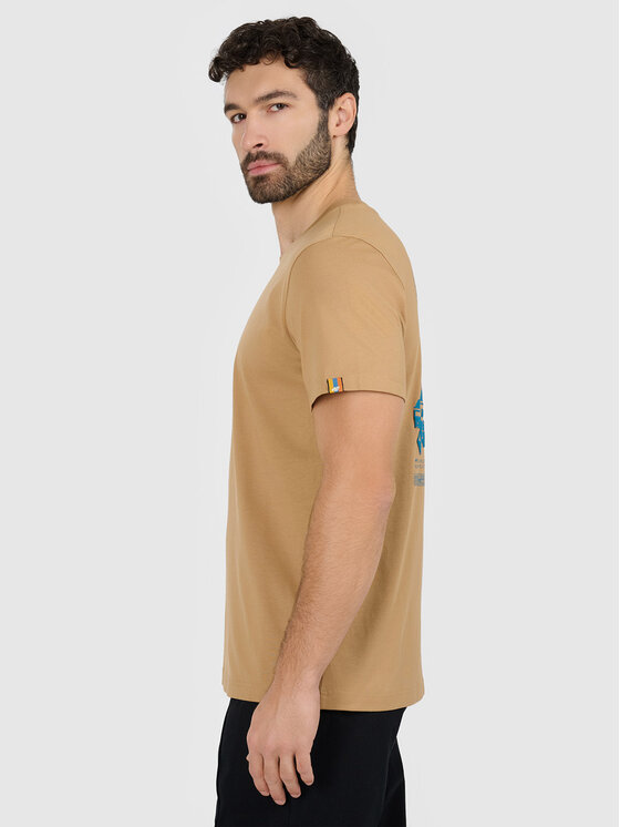 4F 4F T-Shirt MISSION READY Beżowy Regular Fit