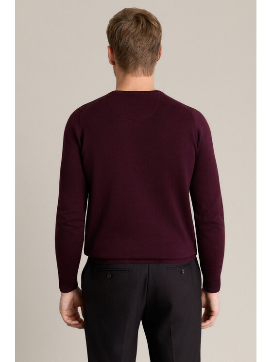 Lancerto Lancerto Sweter Christopher SW073226000037 Bordowy Regular Fit