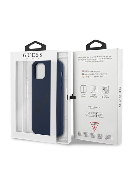 Guess Guess Etui na telefon iPhone 12 Pro Max Niebieski