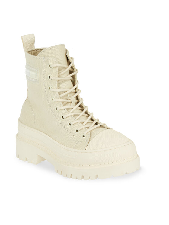 Tommy Jeans Tommy Jeans Зимни обувки Tjw Foxing Canvas Boot EN0EN02216 Бежов