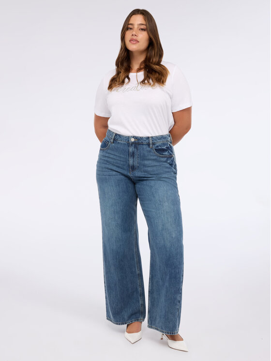 Fiorella Rubino Fiorella Rubino T-Shirt G02CL008838N011 Biały Regular Fit