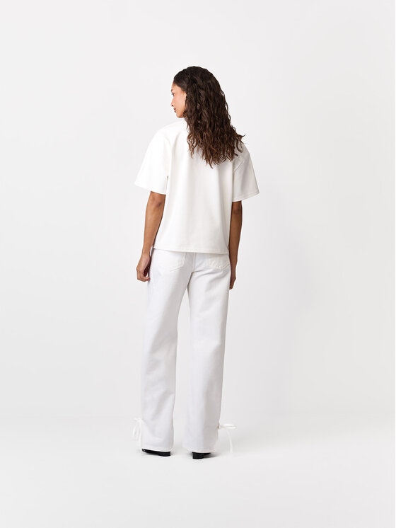 La Mania La Mania T-Shirt HOLT Kremowy Basic Fit