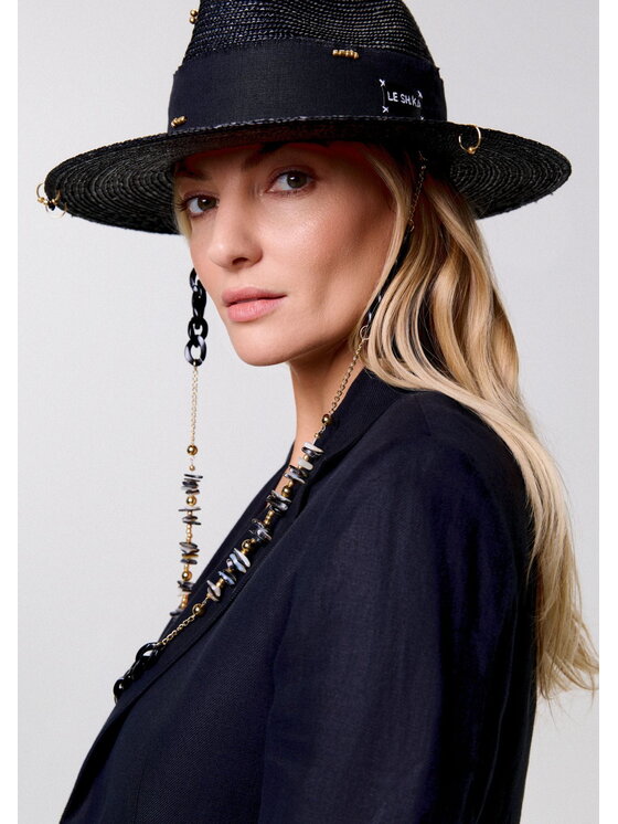 Leshka Leshka Kapelusz Black Fedora Czarny