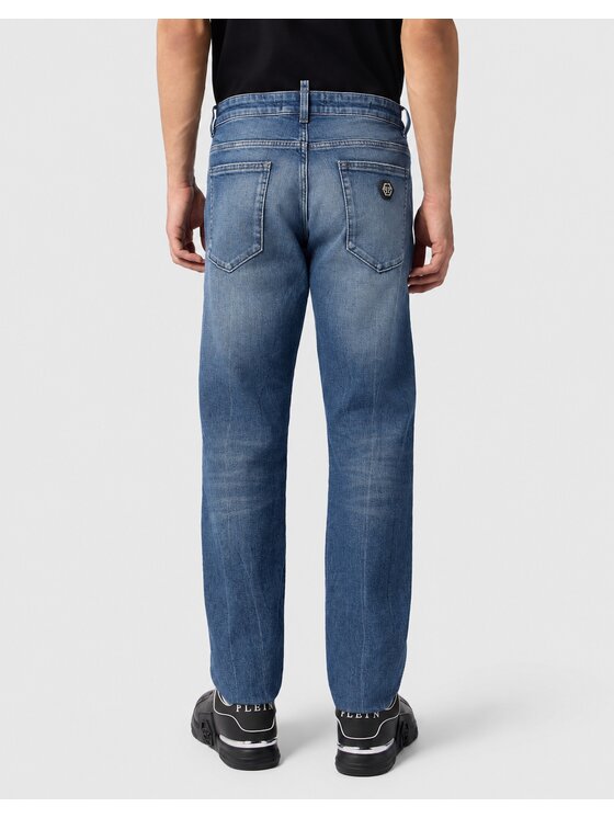 PHILIPP PLEIN PHILIPP PLEIN Jeansy 31229 Granatowy Straight Leg