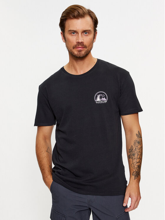 Quiksilver Majica Cleancircle EQYZT07491 Črna Regular Fit