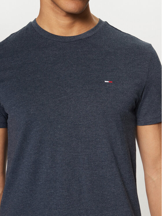 Tommy Jeans Tommy Jeans T-Shirt Jaspe DM0DM20363 Granatowy Slim Fit