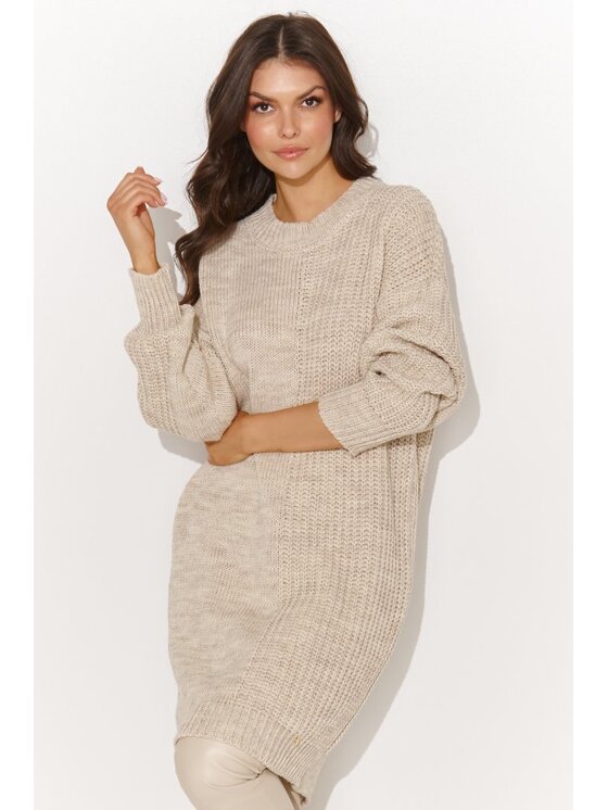 Numinou Numinou Sweter NU_S92 Beżowy Regular Fit