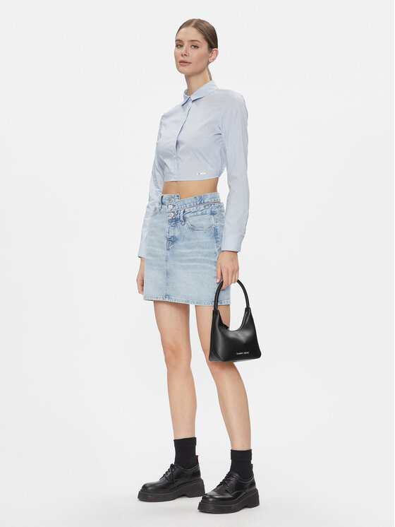 Tommy Jeans Tommy Jeans Srajca DW0DW17344 Svetlo modra Slim Fit