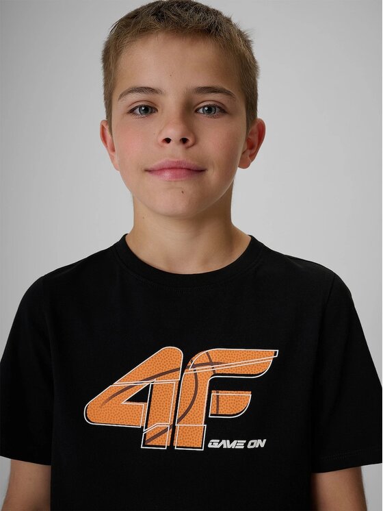 4F 4F T-Shirt 4FJRAW26TTSHM4347-20S Czarny Regular Fit