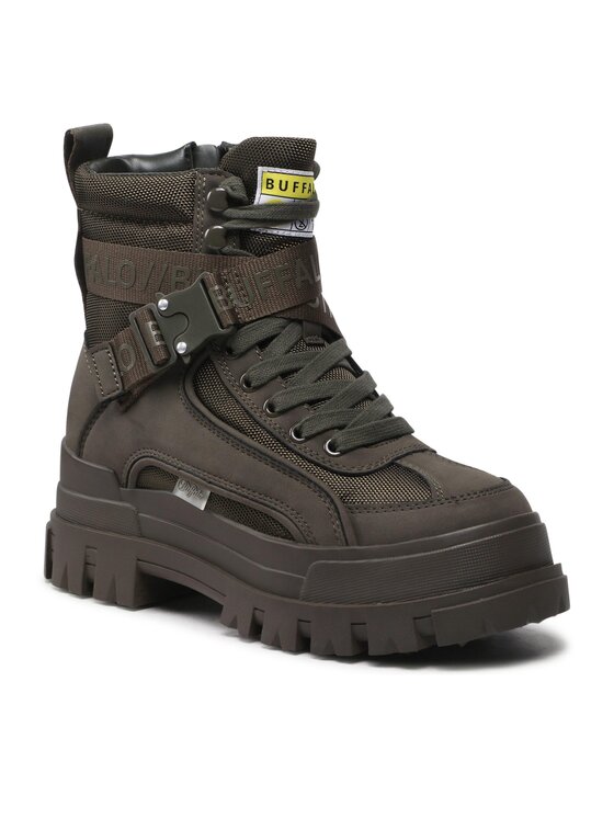 Buffalo Buffalo Trzewiki Aspha Com1 Laceup Mi BN1622160 Khaki