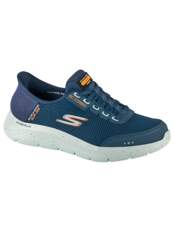 Skechers Skechers Buty do biegania Skechers Slip-Ins: Go Walk Flex - Waterproof Granatowy