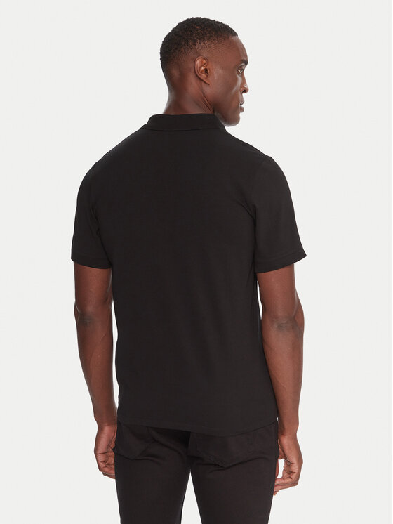KARL LAGERFELD KARL LAGERFELD Тениска с яка и копчета 745022 554235 Черен Regular Fit