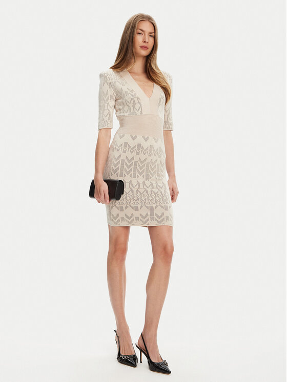 Marciano Guess Marciano Guess Kootud kleit 5YGK20 5877Z Beež Slim Fit
