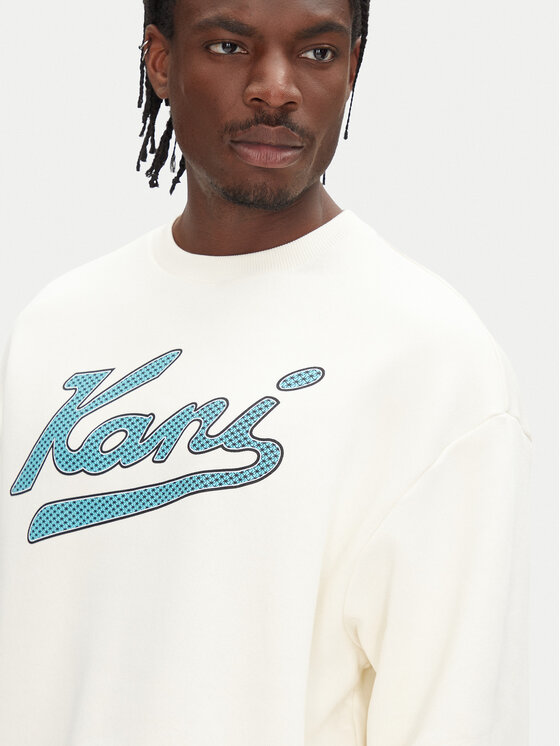 Karl Kani Karl Kani Majica dugih rukava Varsity Palm PD00005317 Bijela Regular Fit
