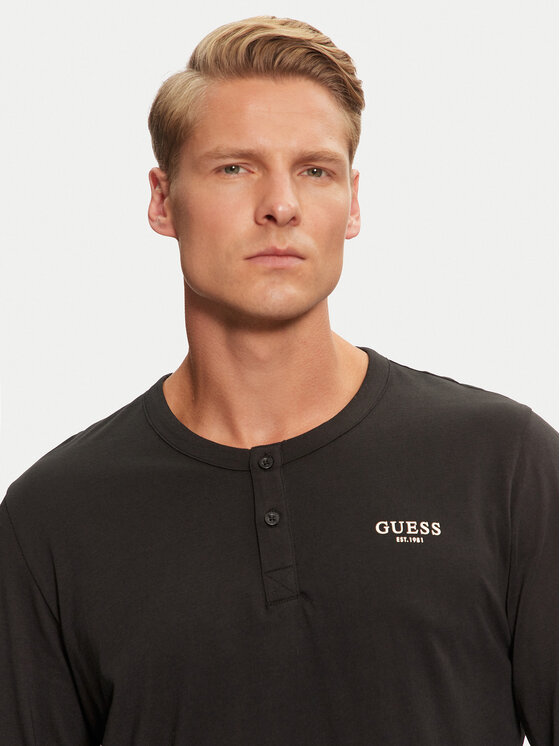 Guess Guess Μπλούζα πιτζάμας U4YP30 KCAM1 Μαύρο Regular Fit