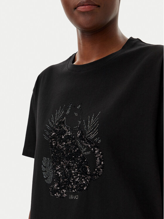 Liu Jo Liu Jo T-Shirt WA5230 JS904 Czarny Regular Fit