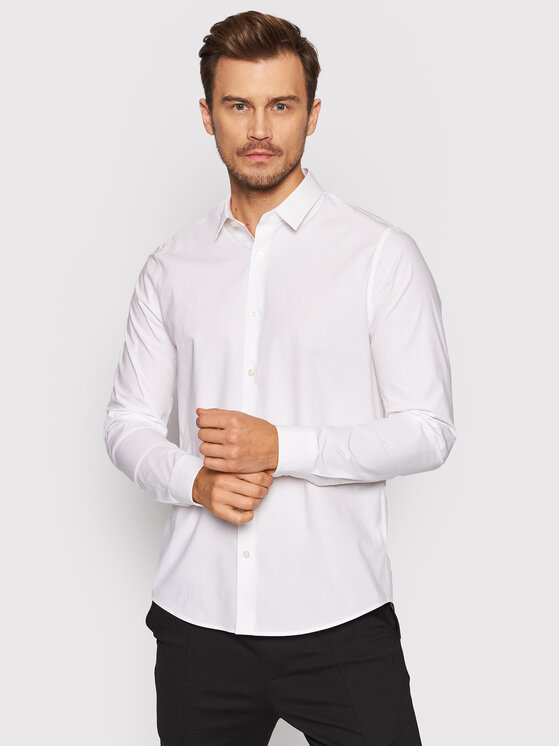 Calvin Klein Jeans Calvin Klein Jeans Marškiniai J30J319065 Balta Slim Fit