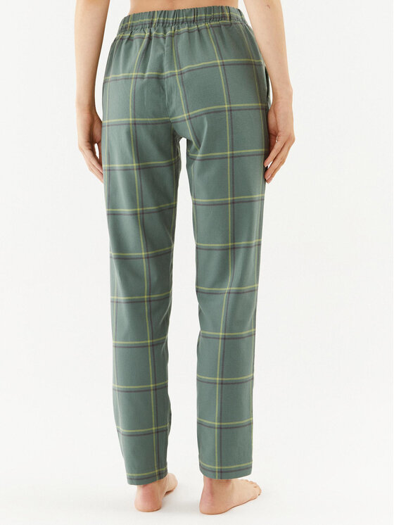 Triumph Triumph Pyjamahose Mix & Match Tapered Trouser Flannel 01 X 10216530 Grün Regular Fit