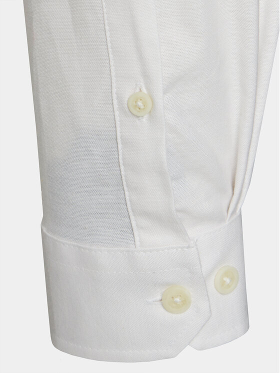 Lindbergh Lindbergh Särk 30-203174 Valge Slim Fit