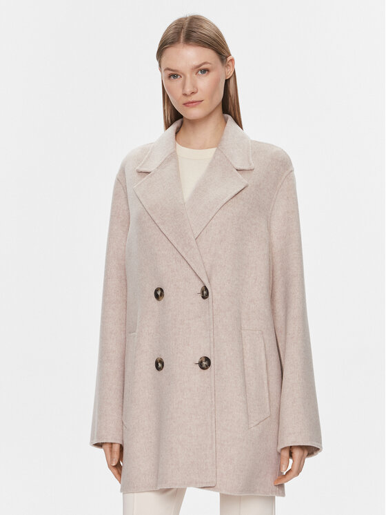 IVY OAK Cappotto di lana IO111082 Beige Regular Fit, taglia : 42