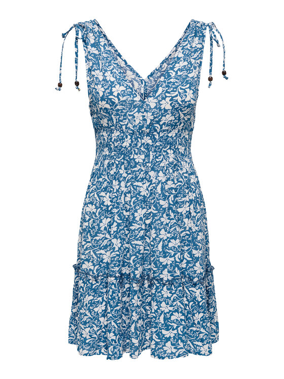 ONLY ONLY Sukienka letnia Fernanda 15373070 Niebieski Regular Fit