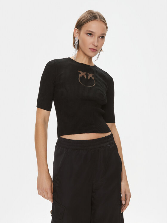 PINKO Pinko Sveter Tritone 102017 A18M Čierna Slim Fit