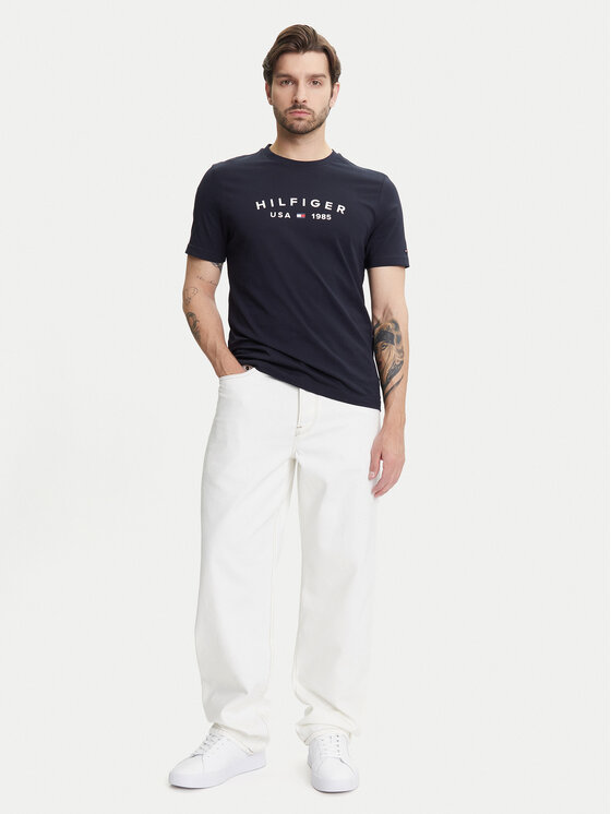 Tommy Hilfiger Tommy Hilfiger Tričko Fathers Day MW0MW39356 Tmavomodrá Regular Fit