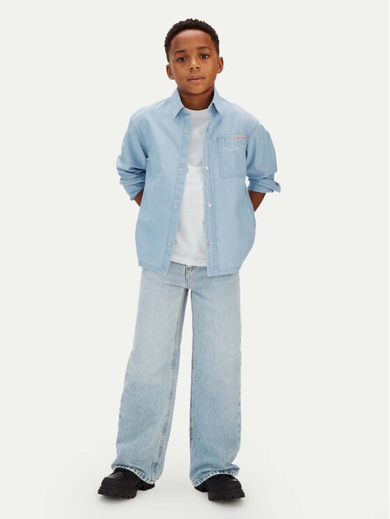 Calvin Klein Calvin Klein Jeanshemd LVCKSJB30B Blau Regular Fit