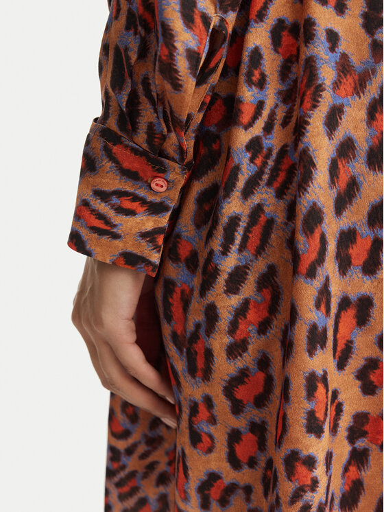 LOLA CASADEMUNT LOLA CASADEMUNT Рокля тип риза MS2616017 Кафяв Regular Fit