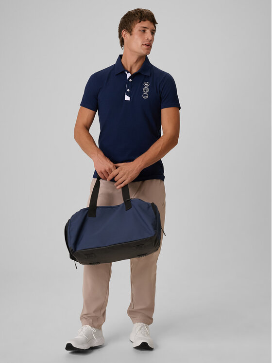 4F 4F Polo SETPOINT Granatowy Slim Fit