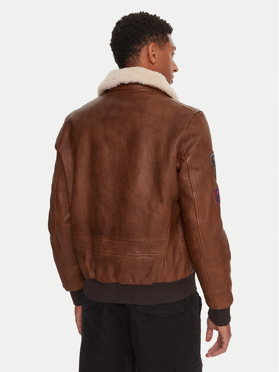 Milestone Milestone Lederjacke MSMatti 531070 60400 Braun Regular Fit