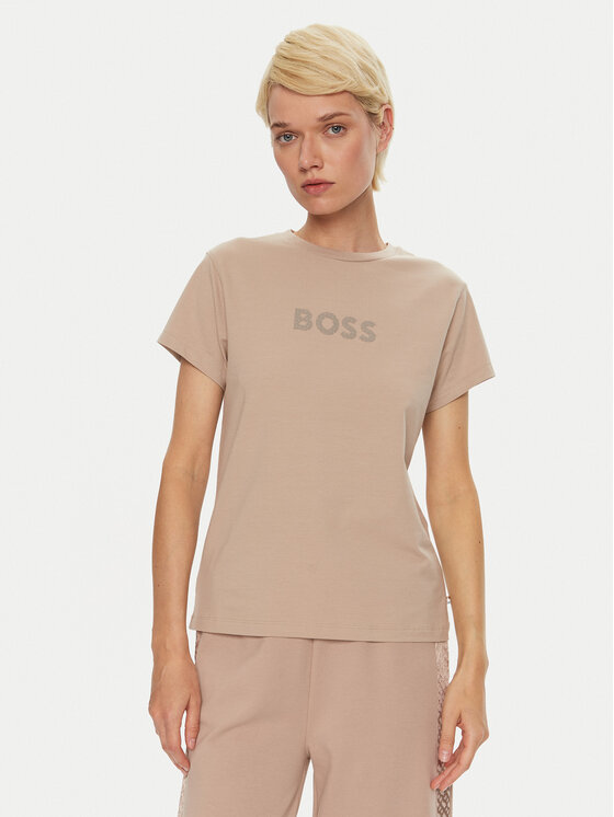 Boss T-krekls 50527303 Bēšs Relaxed Fit