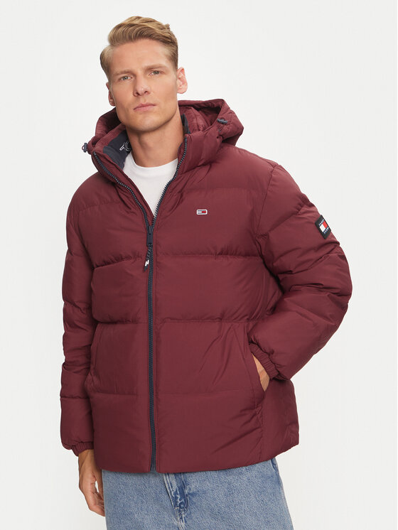 Tommy Jeans Giubbotto piumino Essential DM0DM19786 Rosso Regular Fit, taglia : M