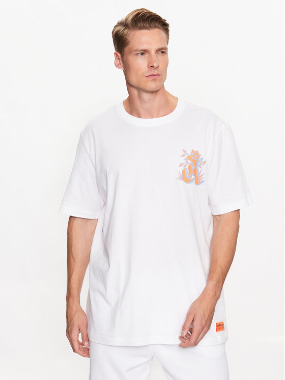 adidas adidas Тишърт Graphic Glide T-Shirt IB1403 Бял Loose Fit