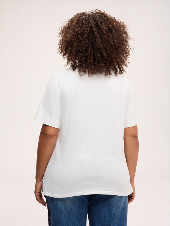 Fiorella Rubino Fiorella Rubino T-Shirt G068L009581N011 Biały Regular Fit