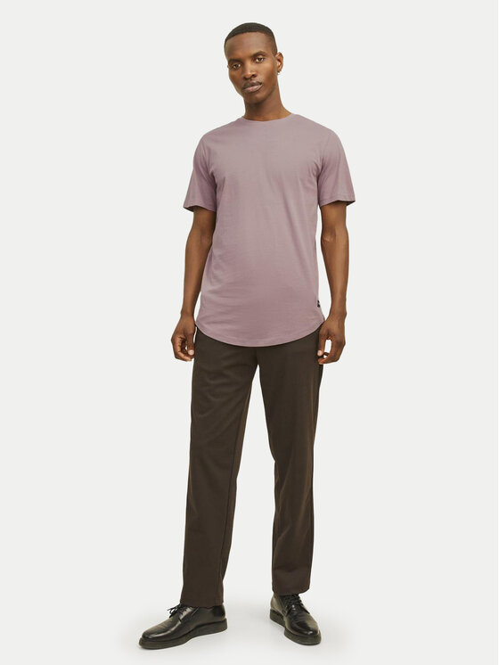 Jack&Jones Jack&Jones T-shirt Jjenoa 12113648 Ružičasta Long Line Fit