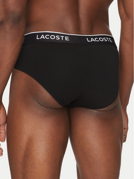 Lacoste Lacoste Set od 3 para muških slip gaća 8H1293 Crna