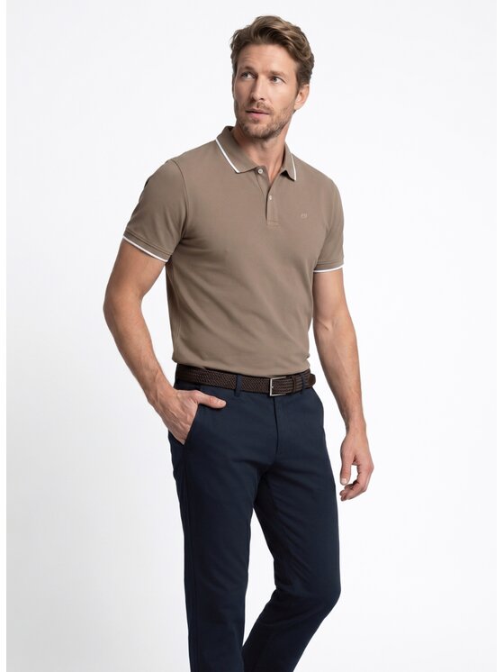 Pako Lorente Pako Lorente Polo P26WF-TX-002 Brązowy Classic Fit