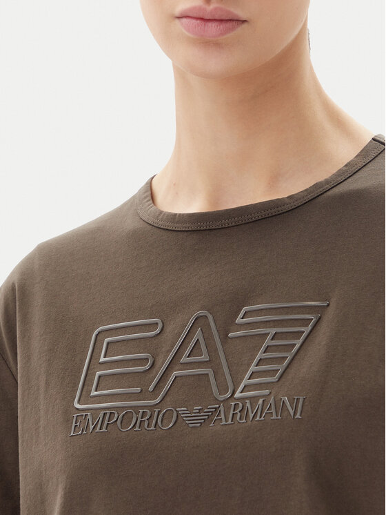 EA7 Emporio Armani EA7 Emporio Armani Tričko 7W000098 AF12503 U6139 Hnedá Loose Fit