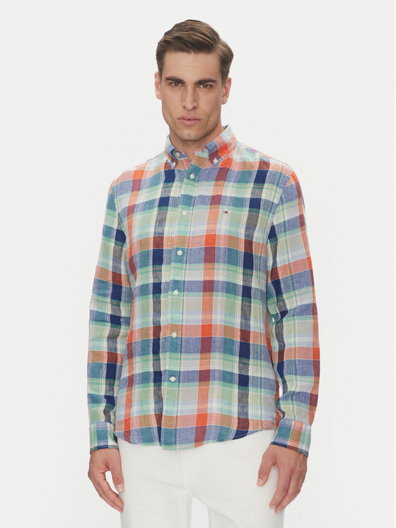 Tommy Hilfiger Tommy Hilfiger Košile Summer Madras MW0MW39166 Barevná Regular Fit