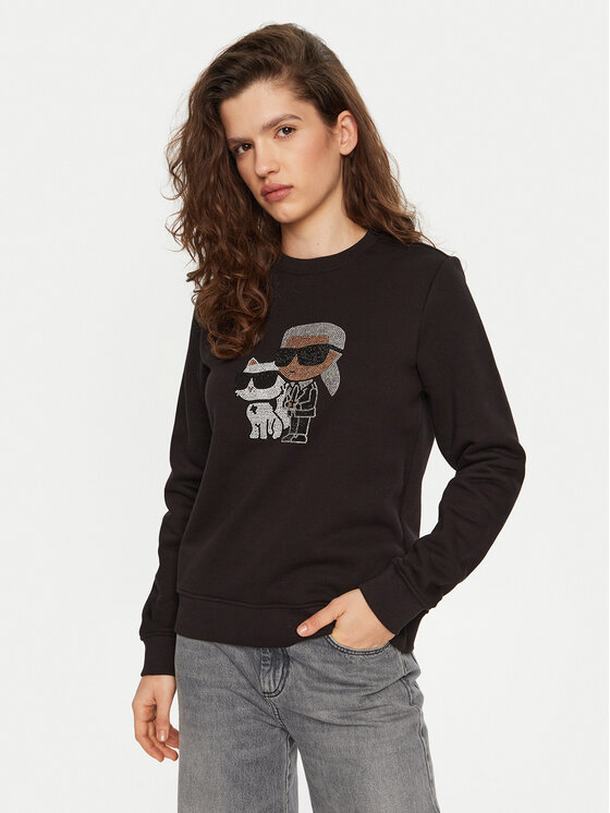 KARL LAGERFELD KARL LAGERFELD Bluză A1W20081 Negru Regular Fit