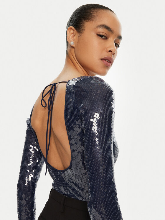 BARDOT BARDOT Боді 59471TB Голубий Slim Fit